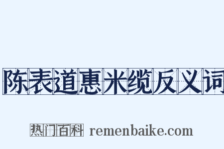 陈表道惠米缆反义词是什么意思的图片